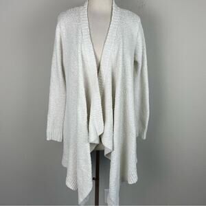 Ugg  Off White Nubbly Knit Open Front Cardigan Small